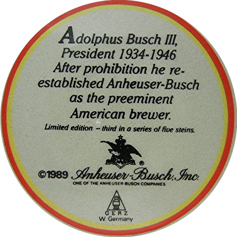 1989 Anheuser Busch Post Convention Heritage Series Ste