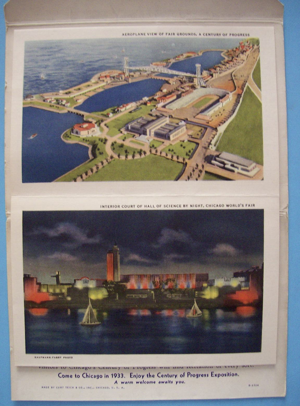 Hall Of Science Postcard Folder (Century Of Progress)