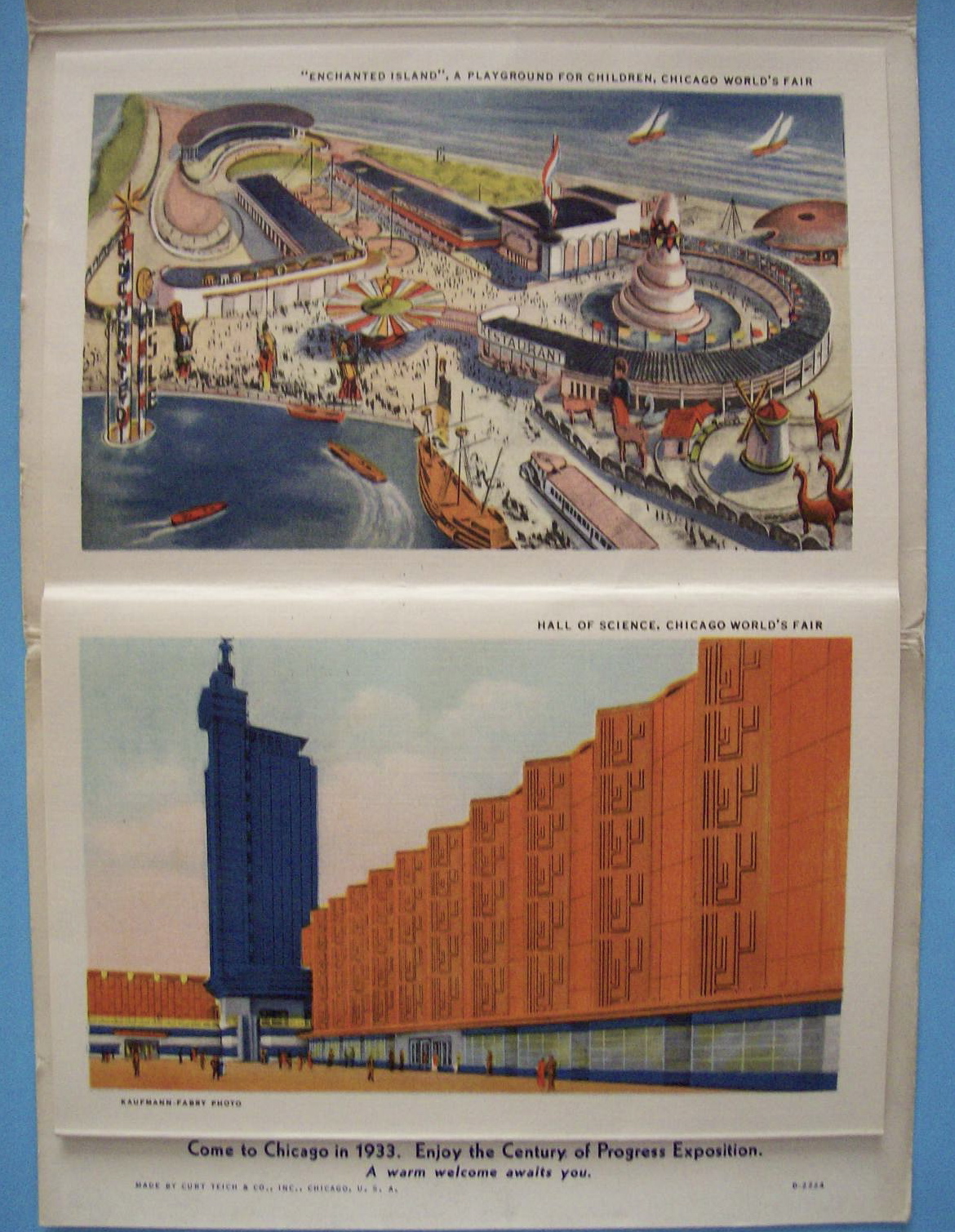 Hall Of Science Postcard Folder (Century Of Progress)