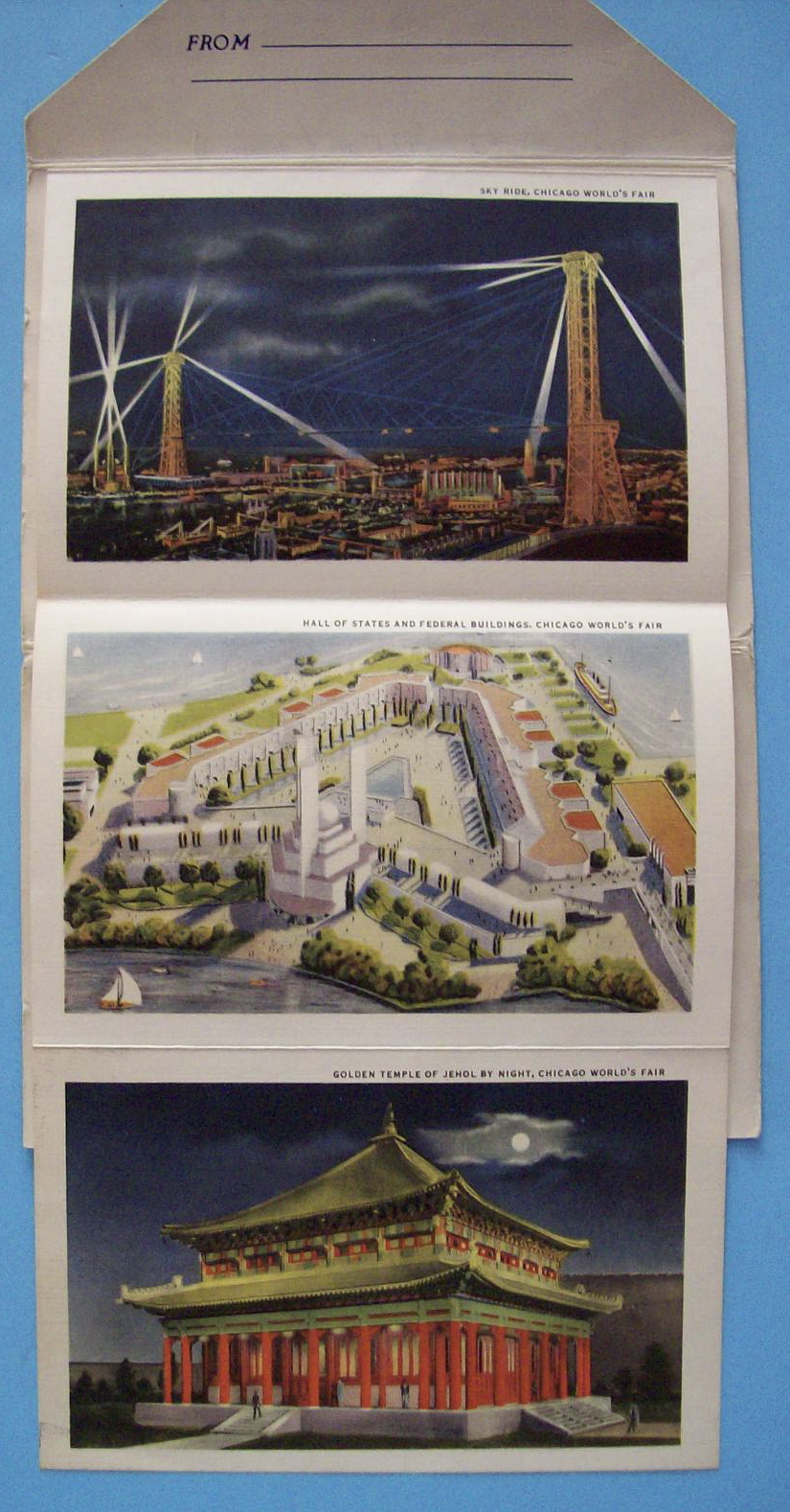 Hall Of Science Postcard Folder (Century Of Progress)