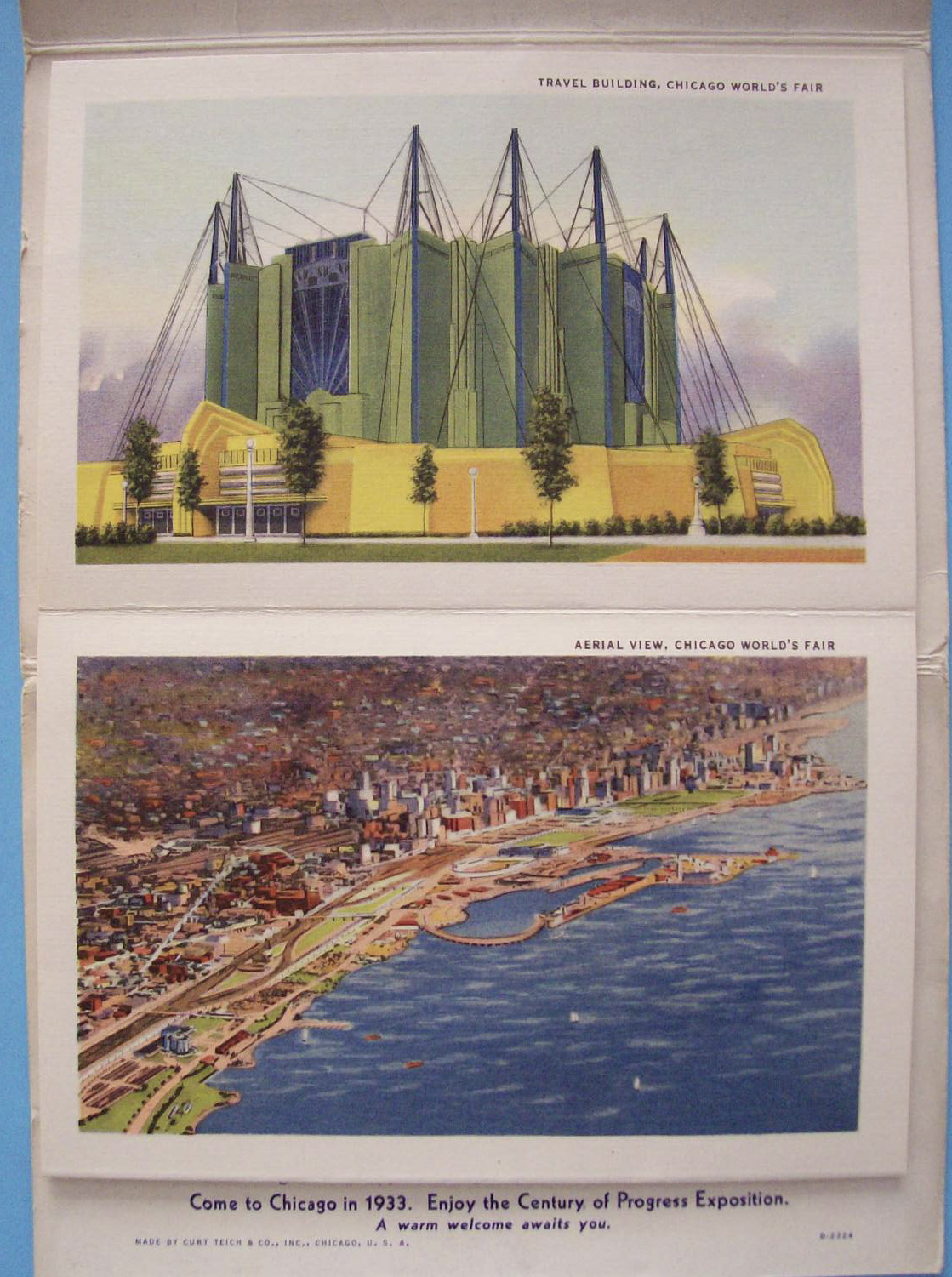 Hall Of Science Postcard Folder (Century Of Progress)