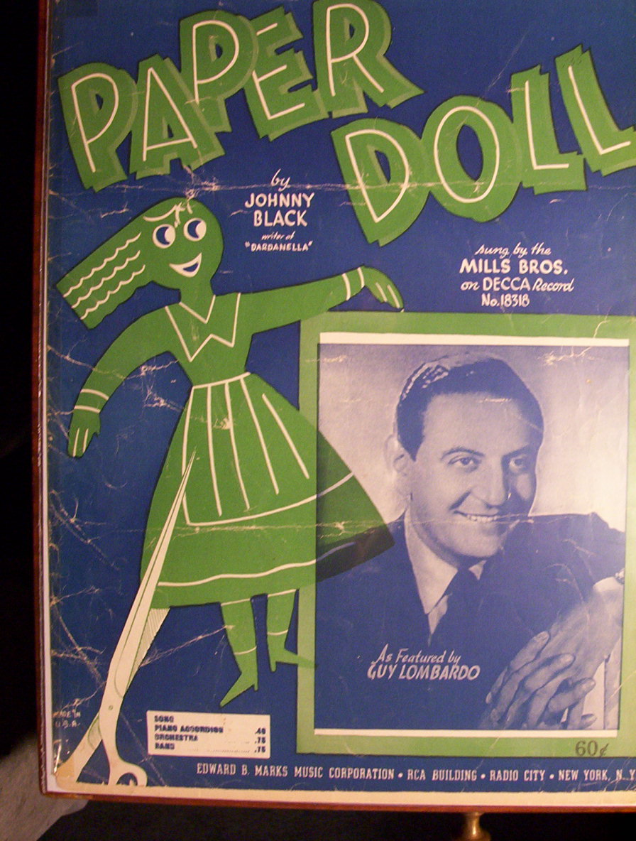 Sheet Music For 1942 Paper Doll-Sung By Mills Brothers
