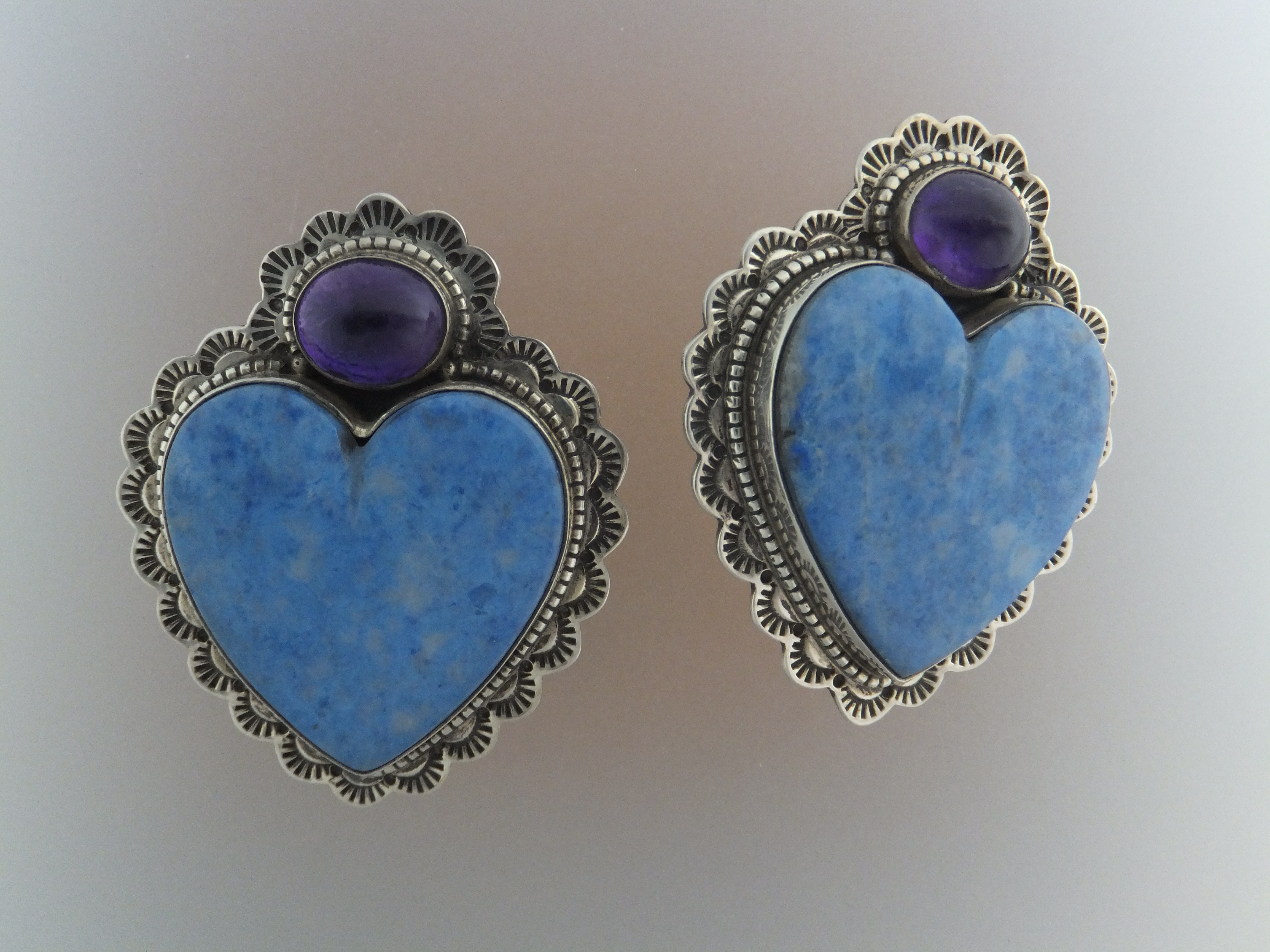 David Toutman Sterling Silver Denhim Lapis Garnet Heart