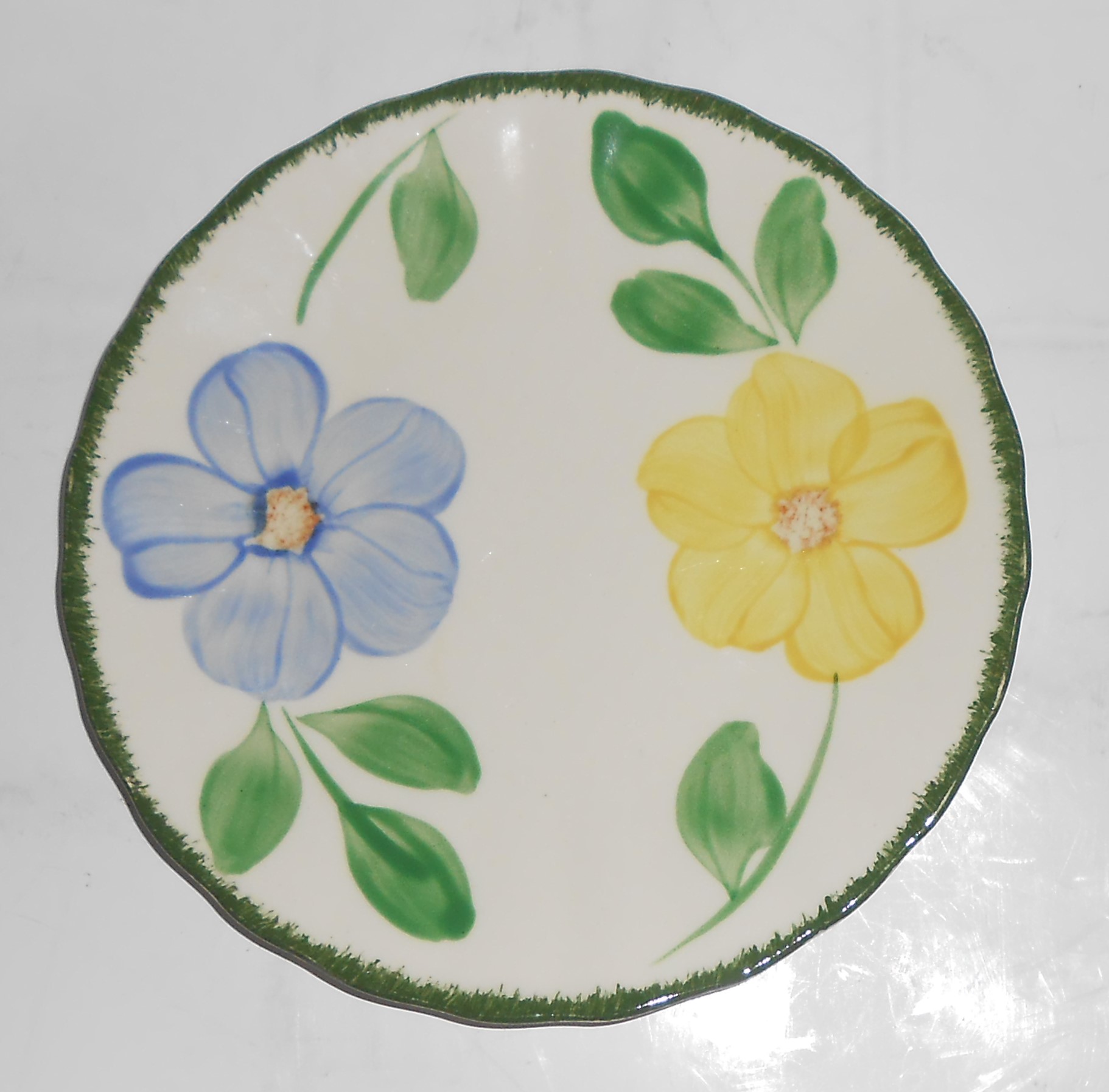 Blue Ridge Southern Potteries Flower Ring Bread Plate