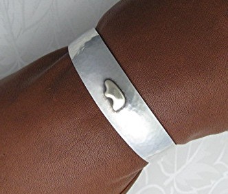 14K Gold Sterling Silver Vail BEAR Cuff  Signed Gary