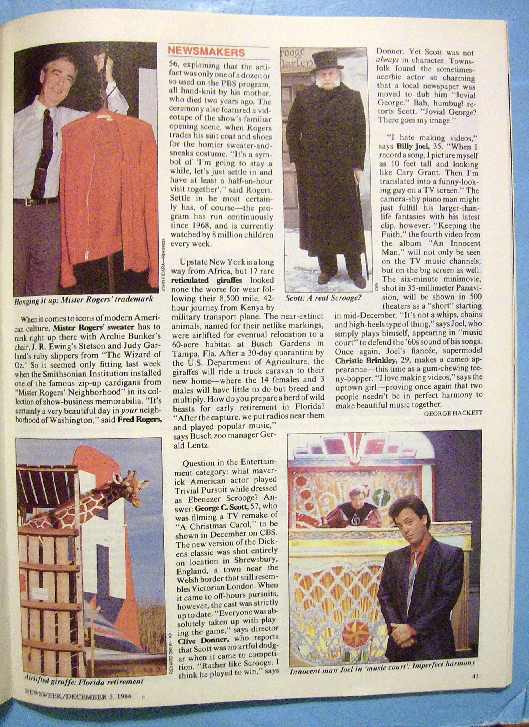 Newsweek Magazine-December 3, 1984 Alzheimer's