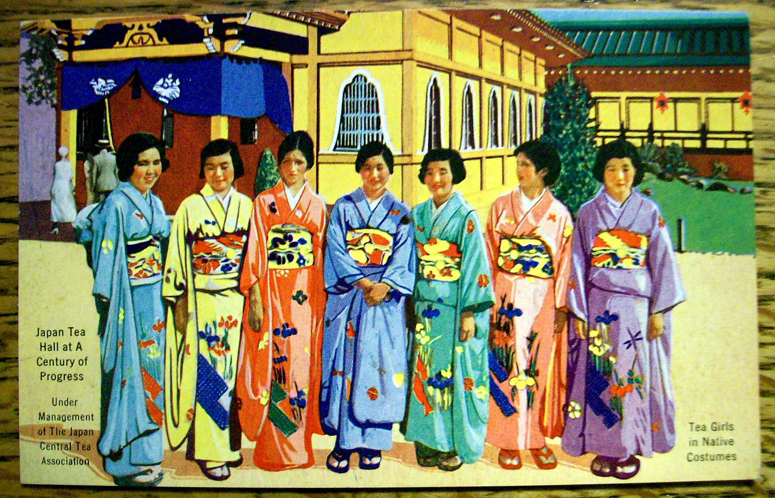 1933 Century Of Progress, Japan Tea Hall Postcard