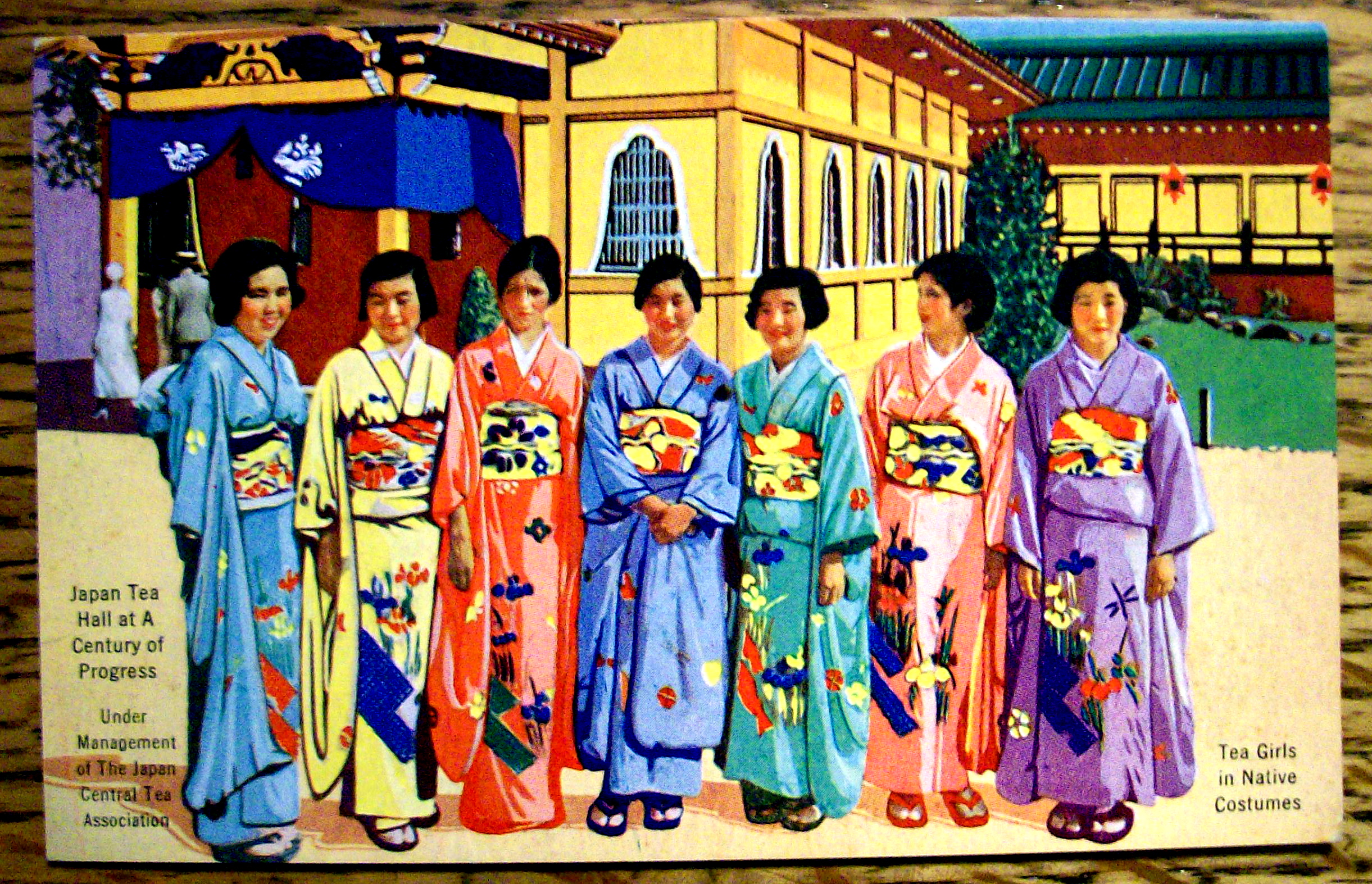 1933 Century Of Progress, Japan Tea Hall Postcard
