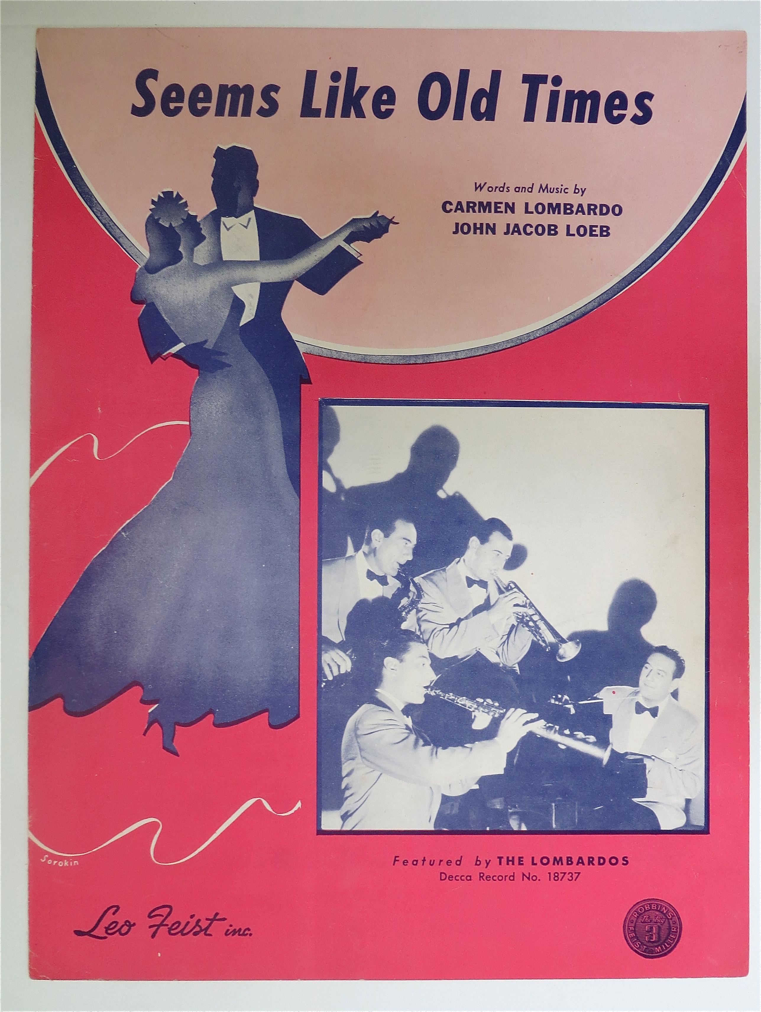 1946 Seems Like Old Times By Lombardo & Loeb