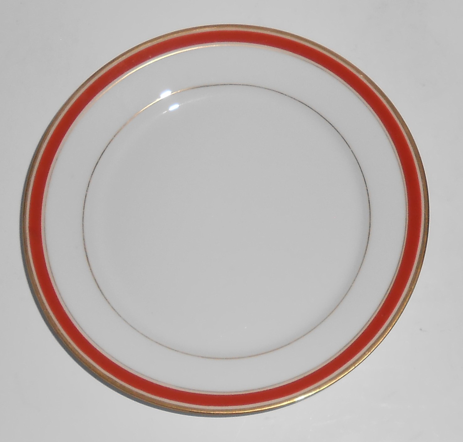 Royal Copenhagen China Porcelain Gold Orange/Red Plate