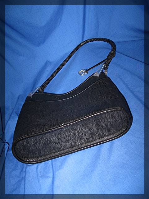 Brighton  Black Tan Pebble  Leather Bag