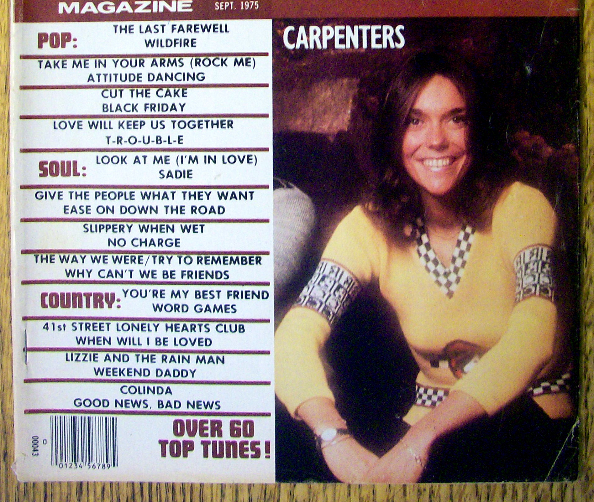 Song Hits September 1975 Karen Carpenter-The Carpenters