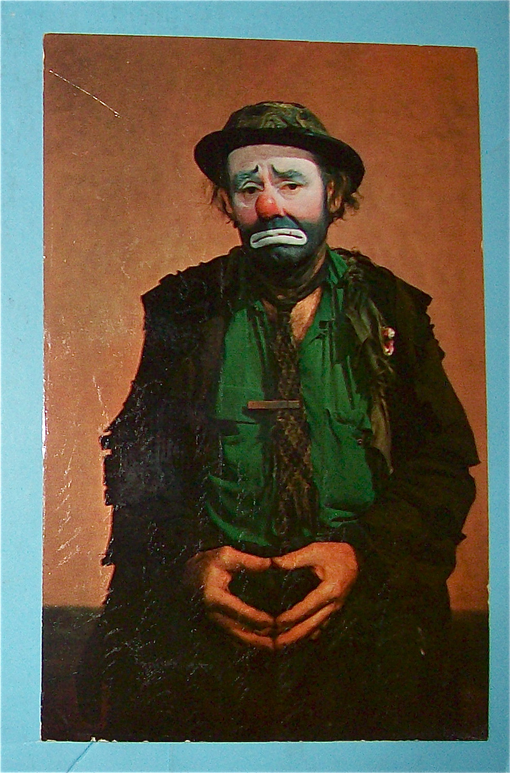 Emmett Kelly The Sad Faced Clown Postcard
