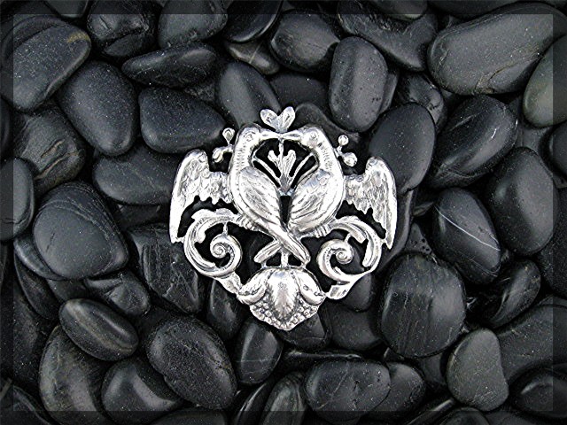 CINI Sterling Silver Love Birds Brooch USA