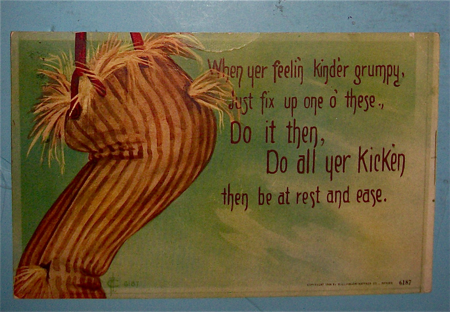Do It Then, Do all Yer Kicken Postcard