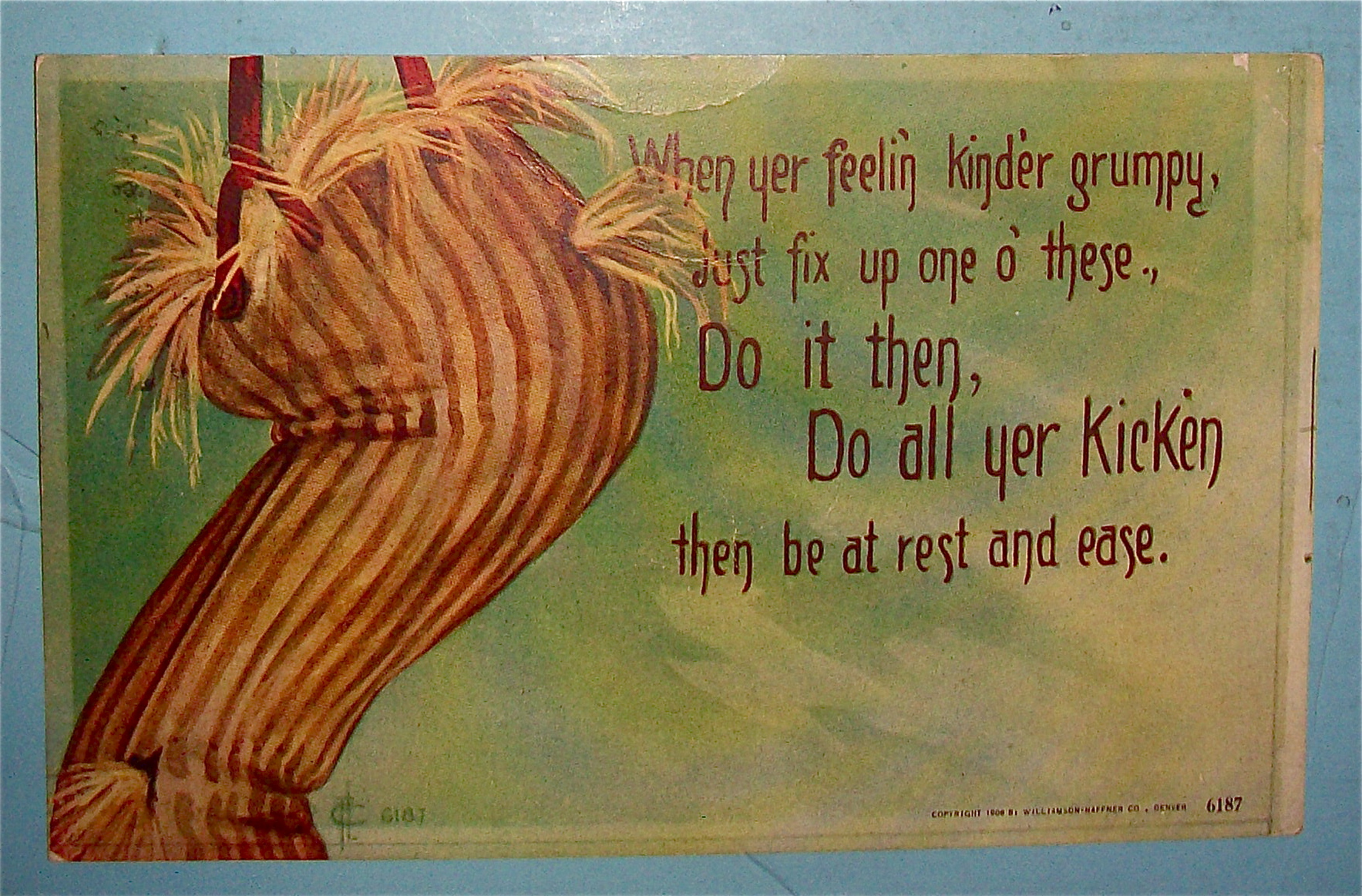 Do It Then, Do all Yer Kicken Postcard