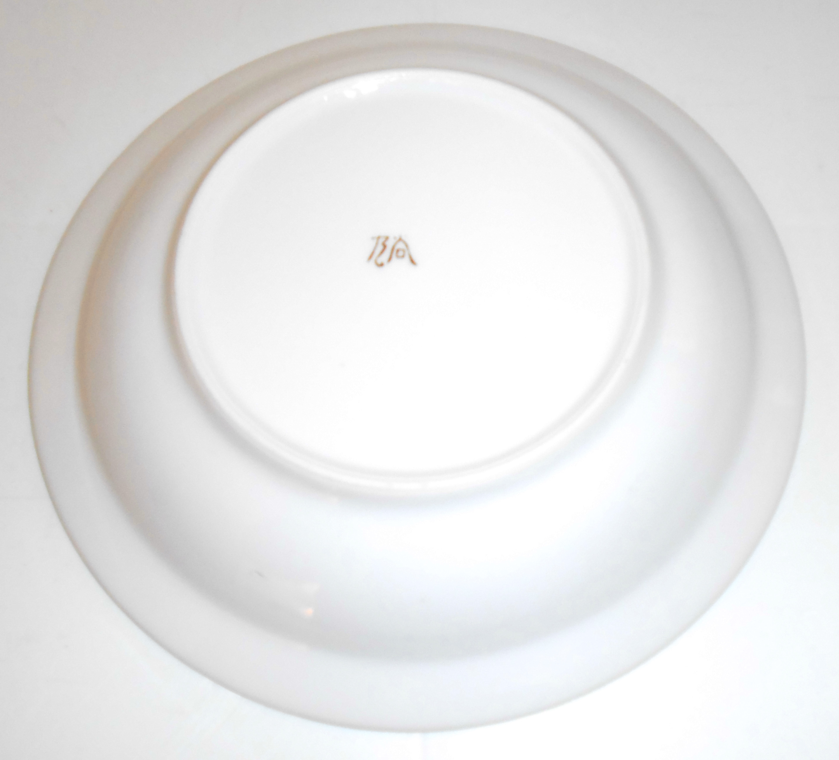 Kutani China Porcelain Gold Countryside Cereal Bowl!