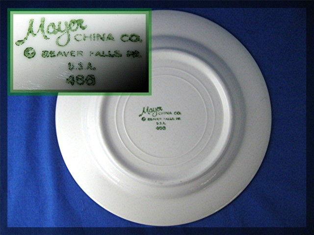 Flamingo Plate Mayor China Co  Beaver Falls PA Vintage