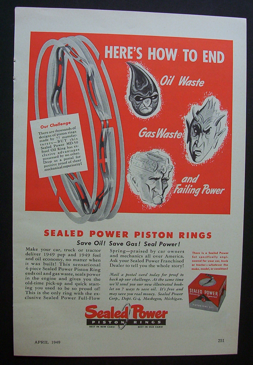 1949 Sealed Power Piston Rings