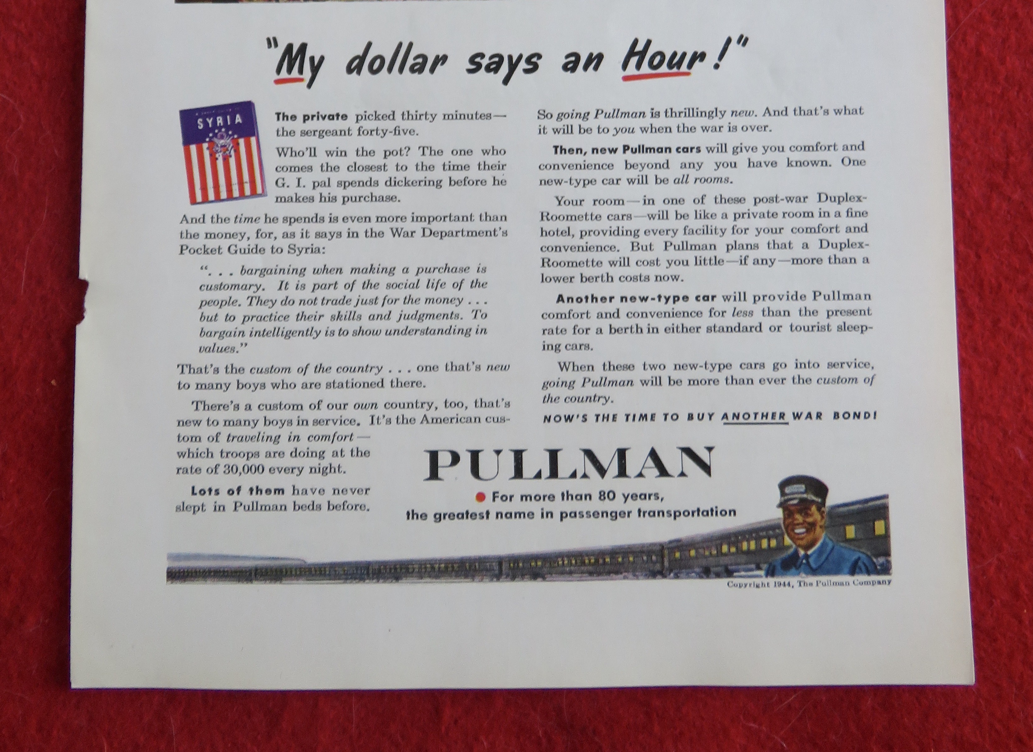 1944 Pullman Company with Two Soldiers Talking