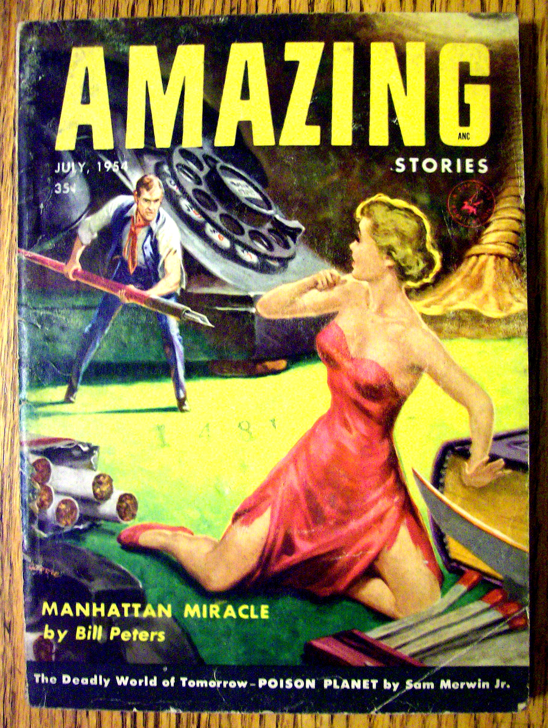 Amazing Stories Magazine July 1954 Manhattan Miracle
