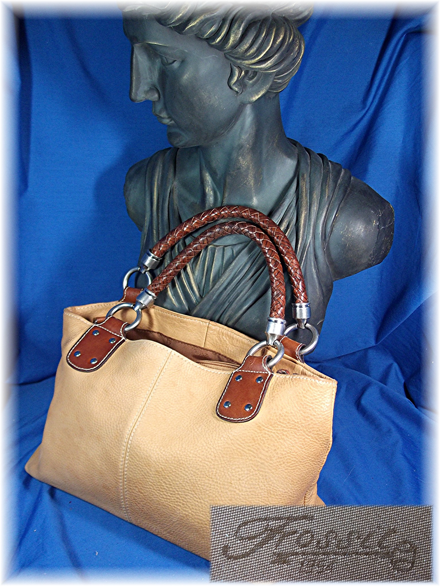 Fossil Pebble Tan Leather Handbag