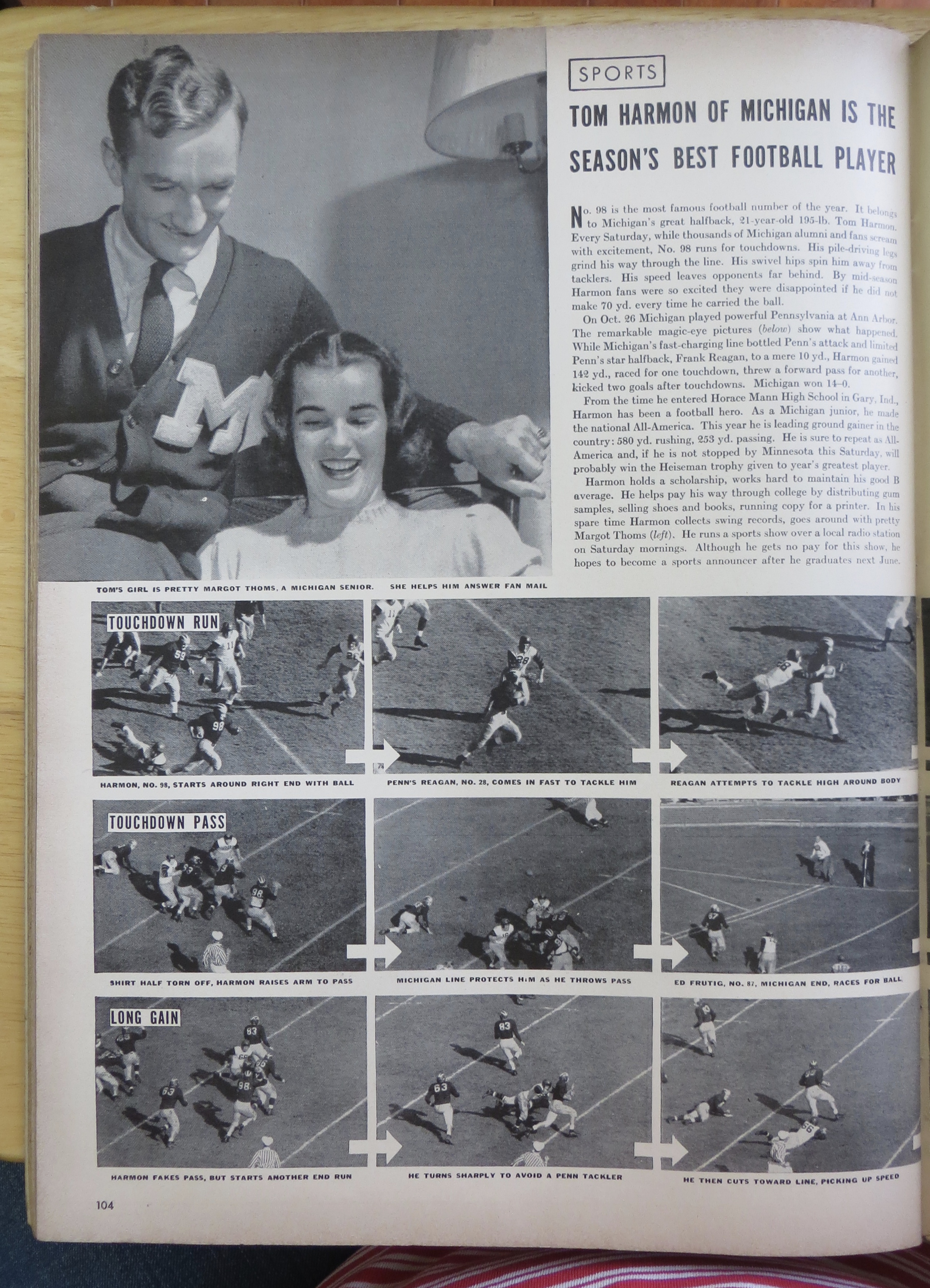 Life Magazine-November 11, 1940-Michigan's Great Harmon