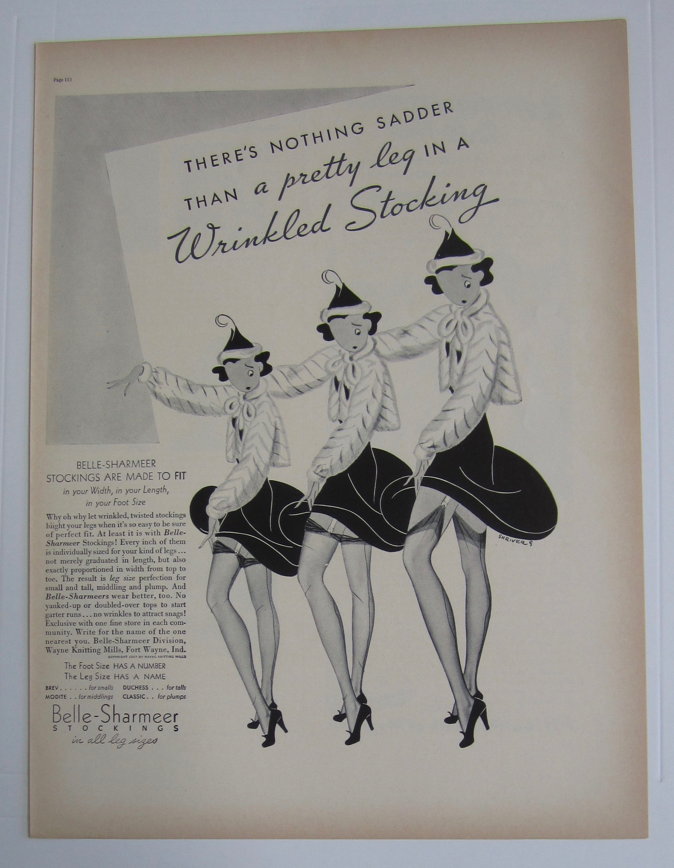 1937 Belle Sharmeer Stockings with Three Women