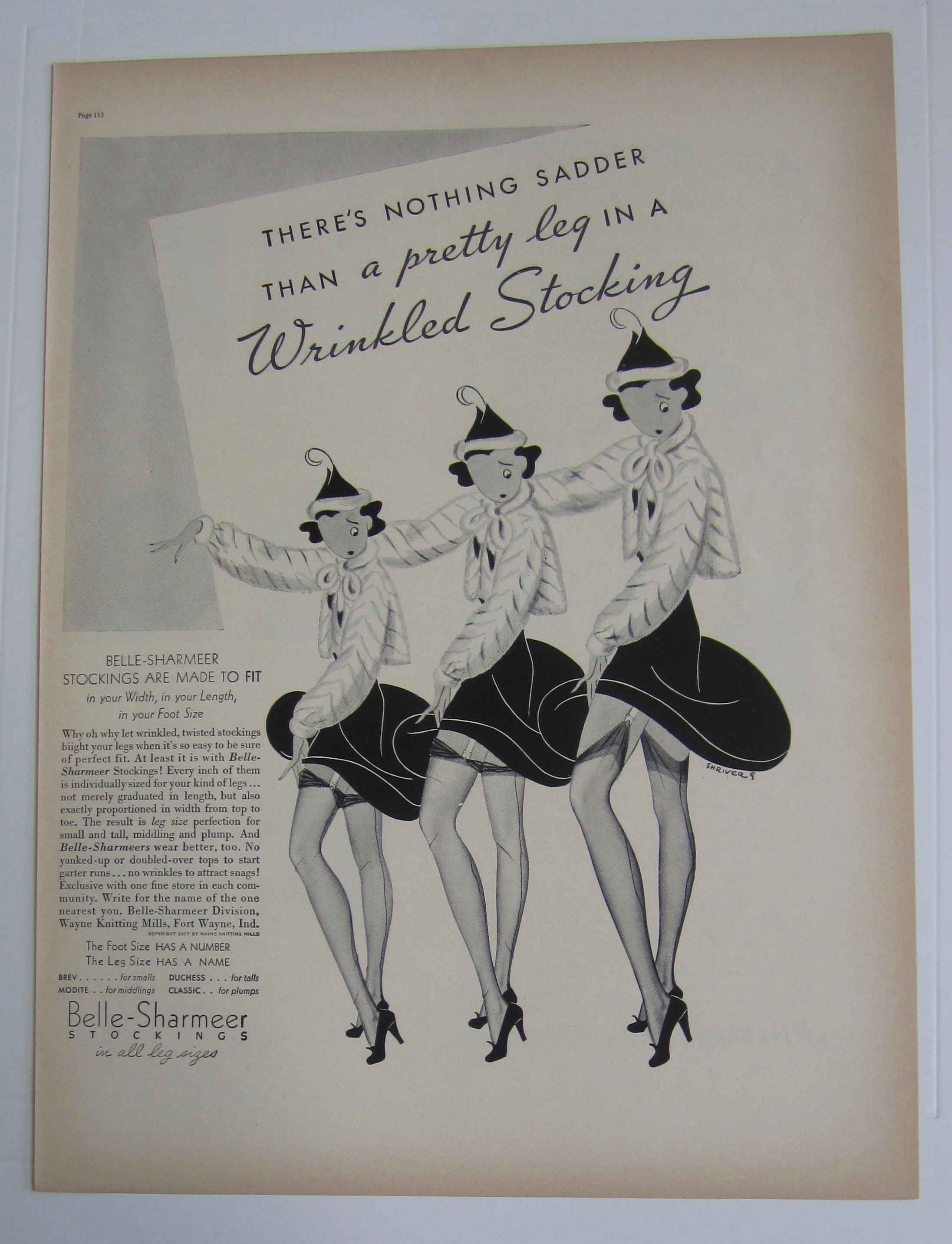 1937 Belle Sharmeer Stockings with Three Women