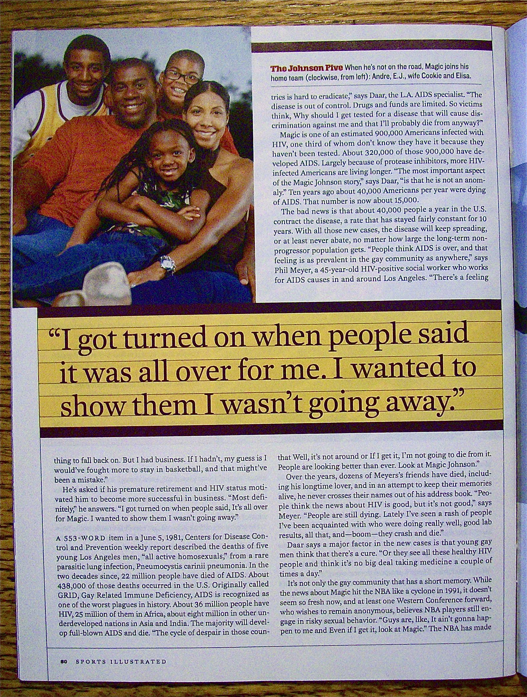 Sports Illustrated Magazine August 20, 2001 Magic J