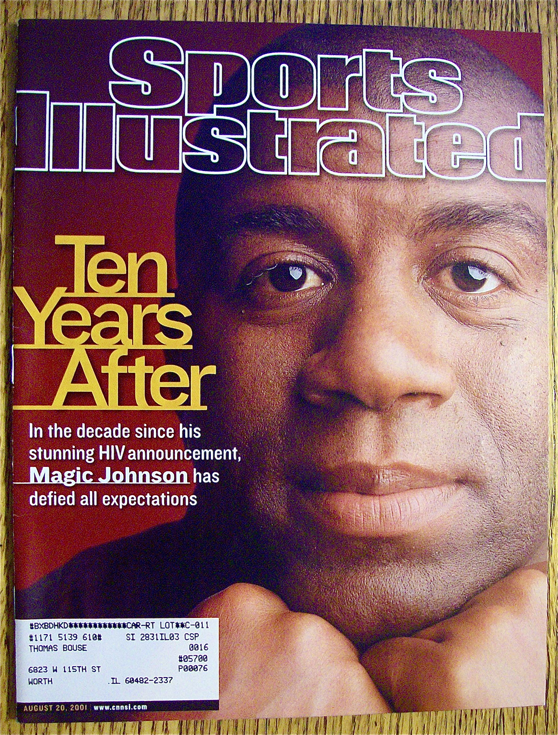 Sports Illustrated Magazine August 20, 2001 Magic J