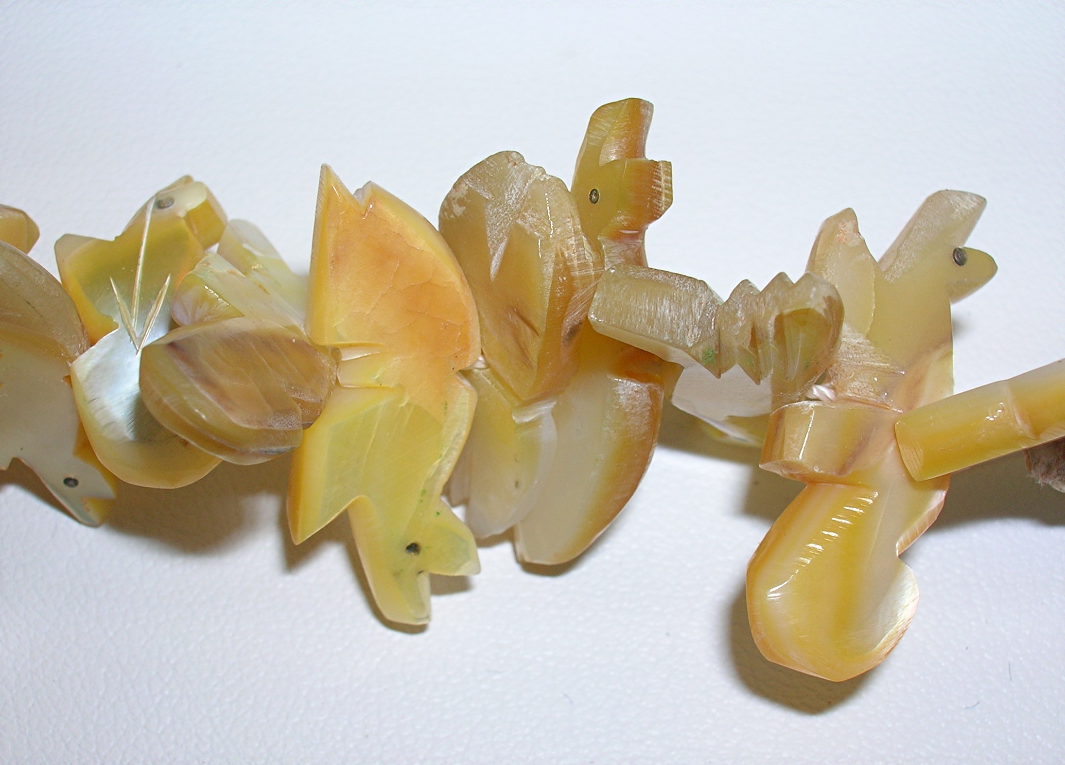 Necklace Mother Of Pearl Animal Heishi Bone Bear