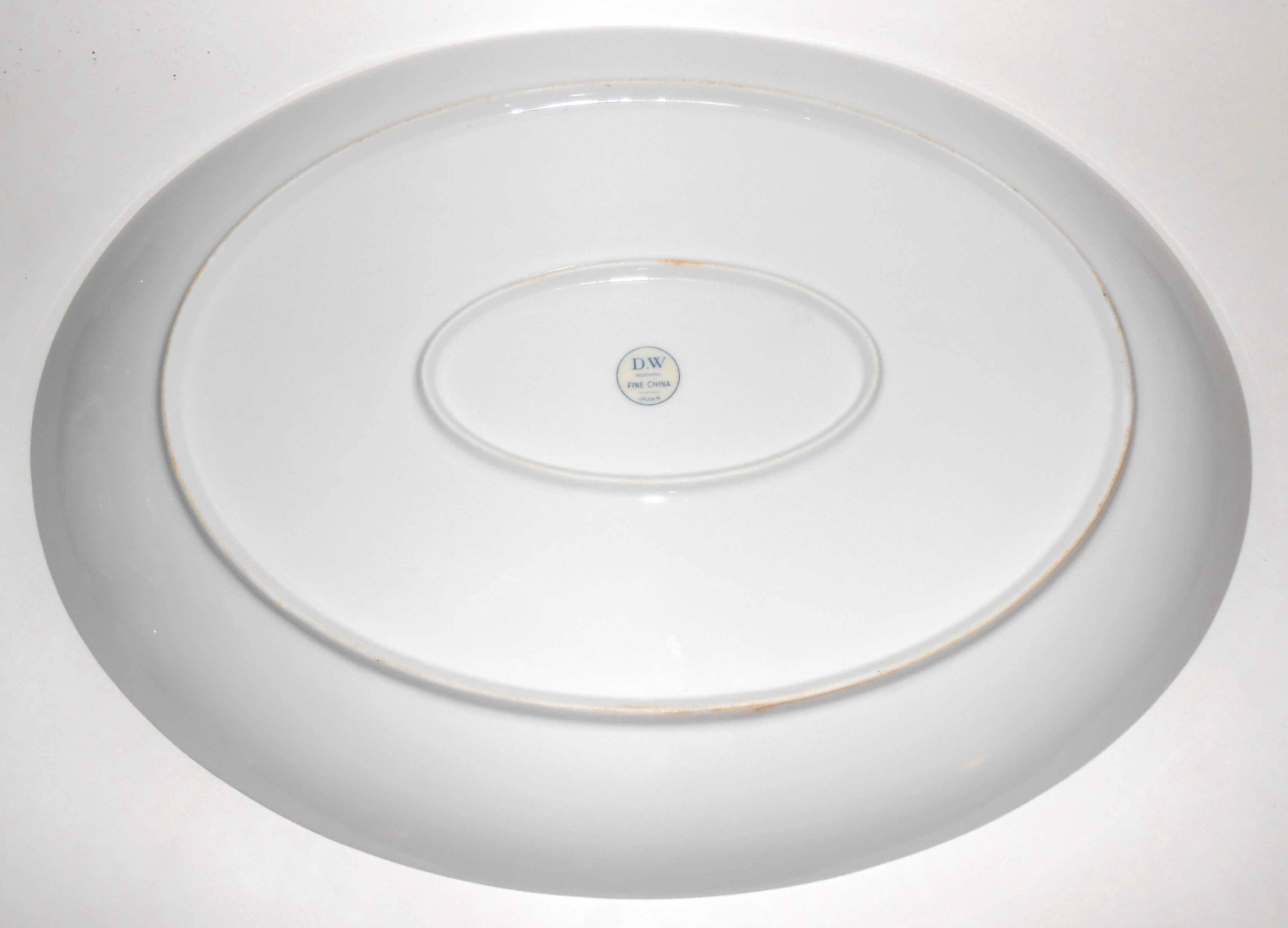 DW Fine Japan Porcelain China Floral Tree Large Platter