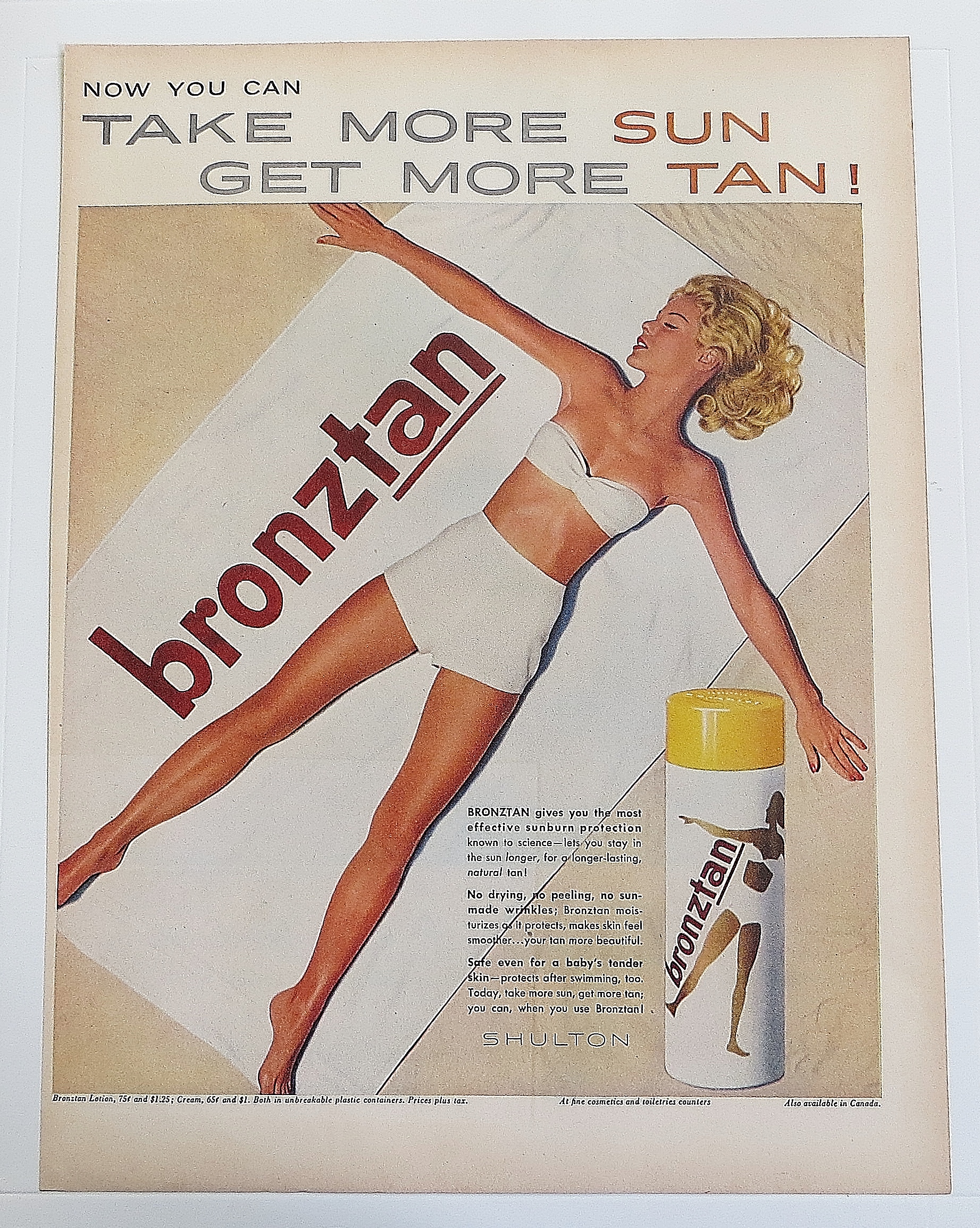 1960 Bronztan With Woman Laying In The Sun