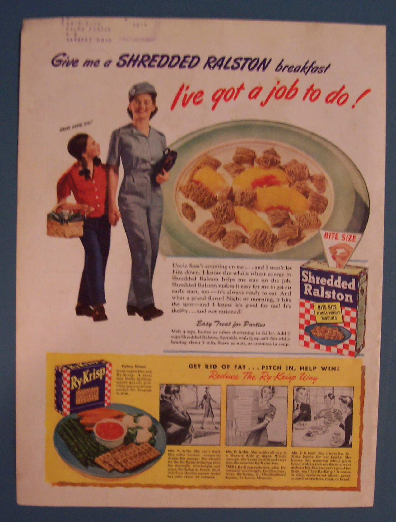 Vintage Ad: 1943 Shredded Ralston