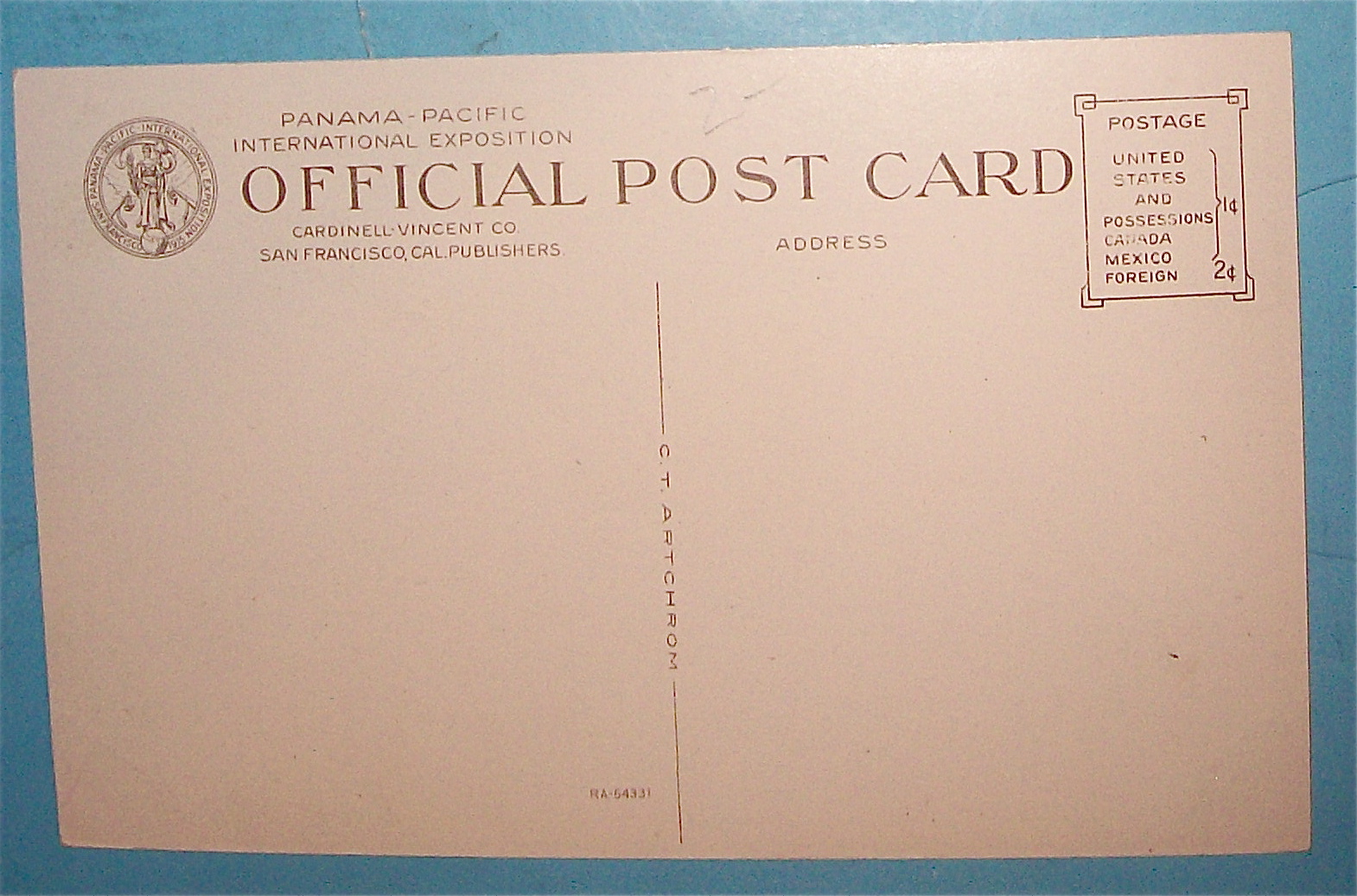 Bizantine Doorway To Palace Of Food Products Postcard