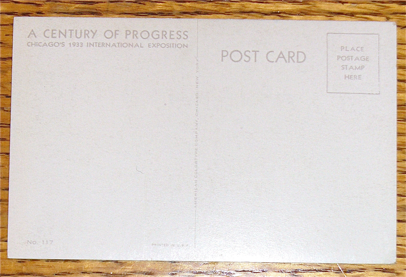The Lincoln Group Postcard (Century Of Progress)
