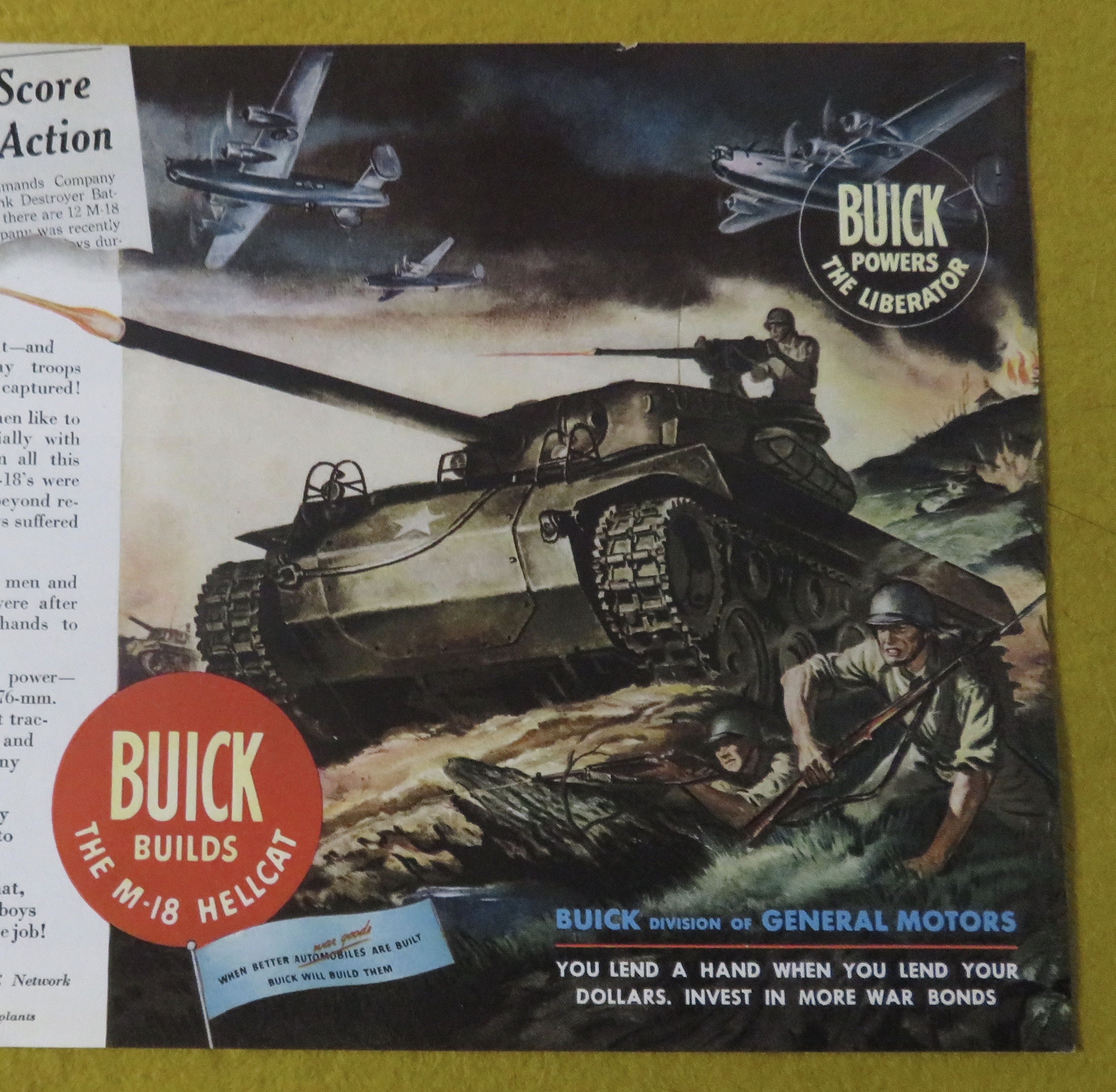 1945 Buick Automobile with M 18 Hellcats