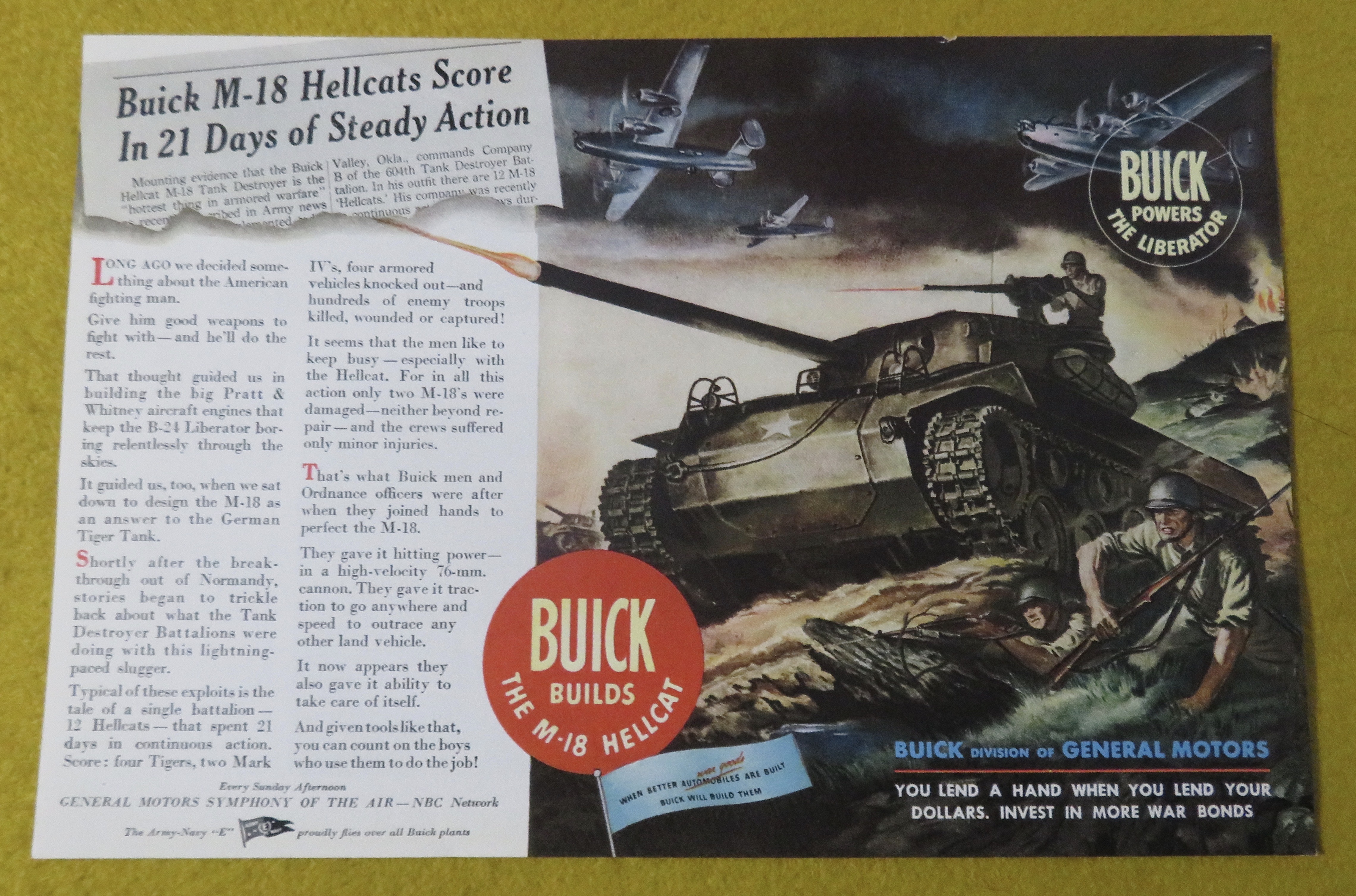 1945 Buick Automobile with M 18 Hellcats