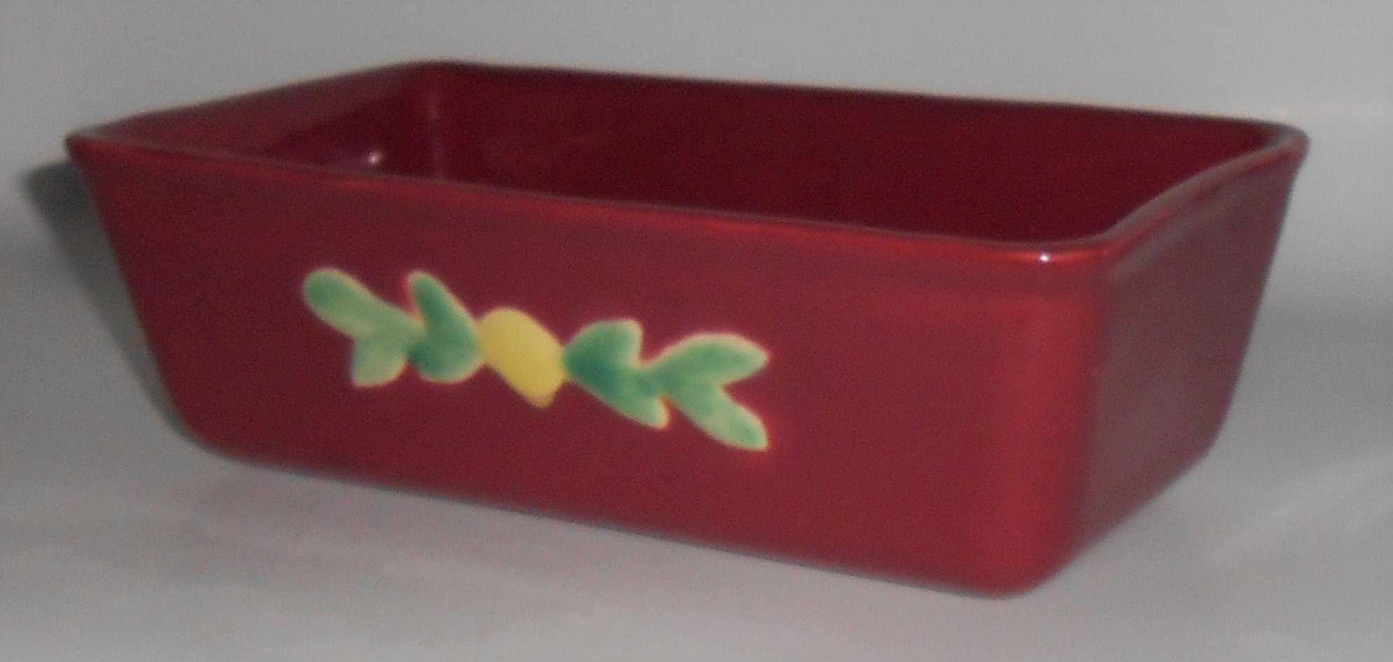 Coors Pottery Rosebud Red Loaf Pan
