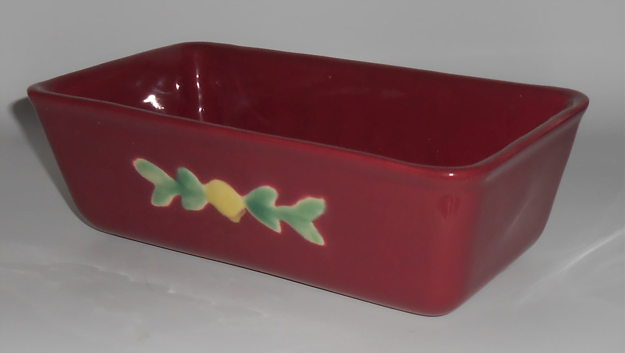 Coors Pottery Rosebud Red Loaf Pan