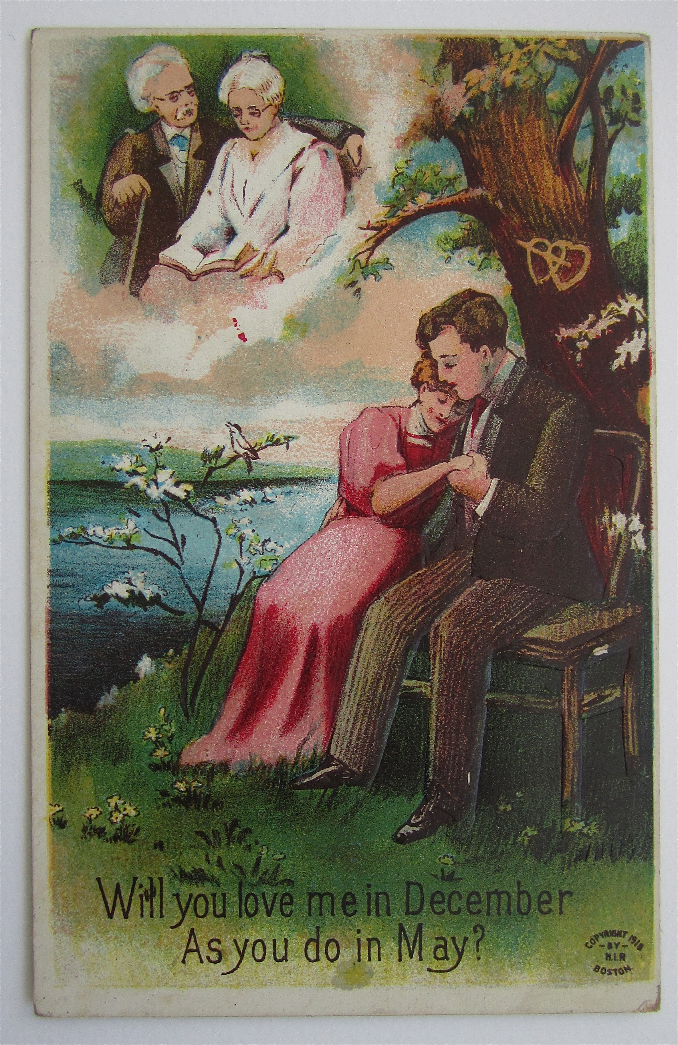 Man And Woman Holding Hands Postcard