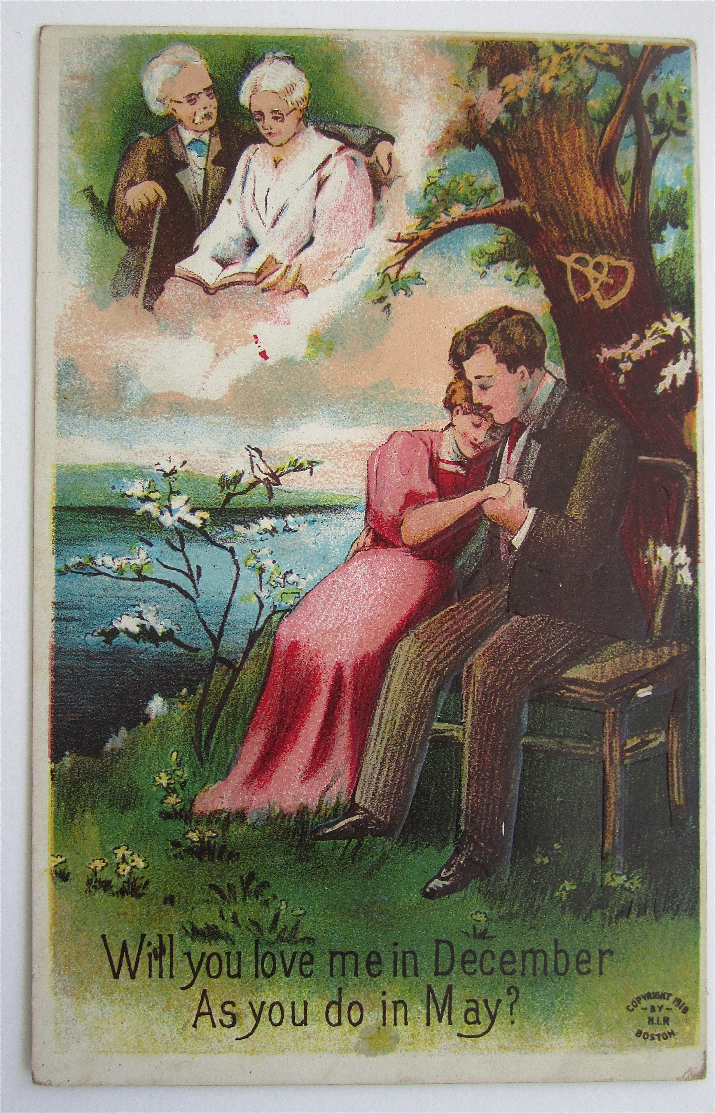 Man And Woman Holding Hands Postcard