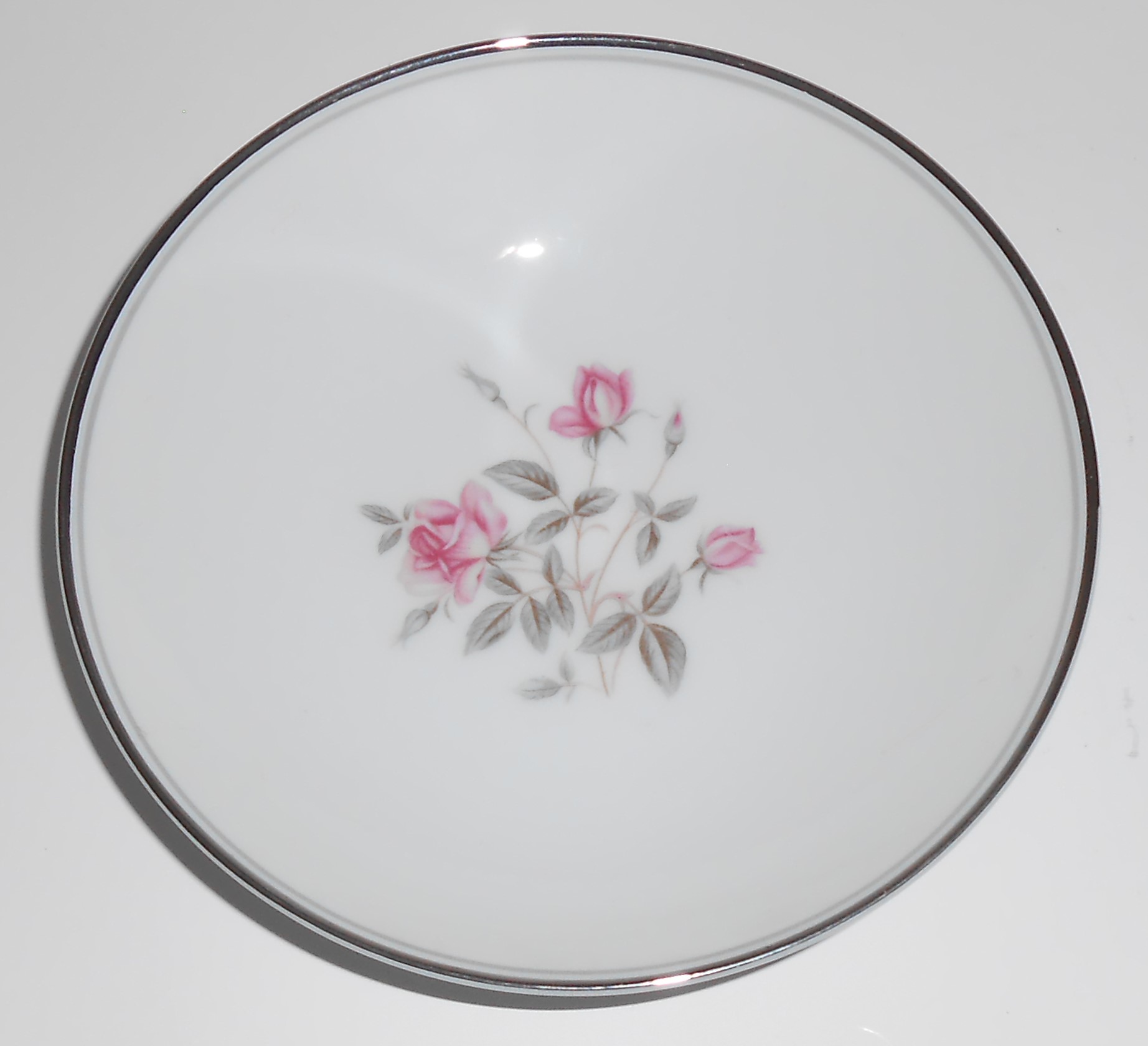 Noritake Porcelain China 5516 Pink Roses Platinum