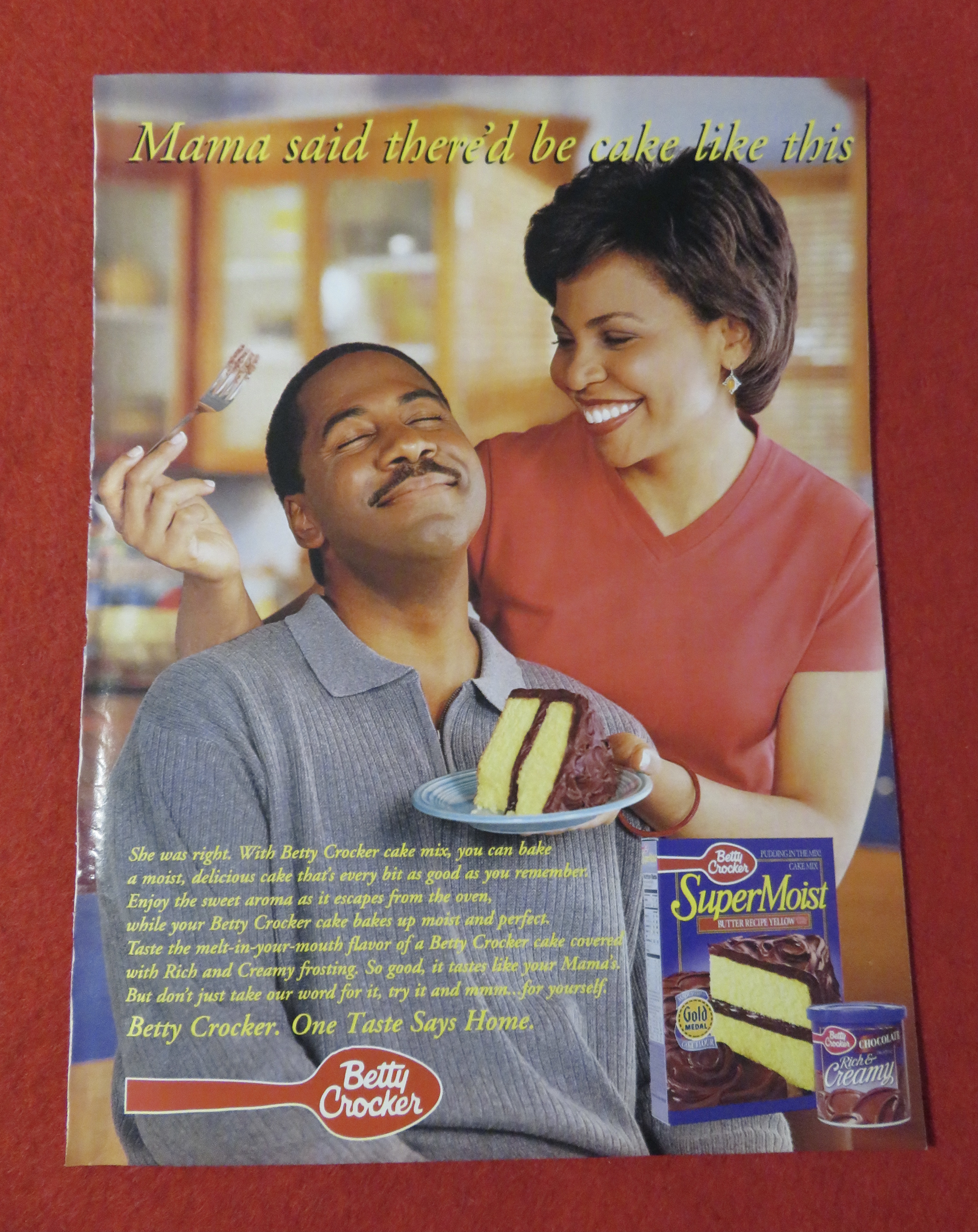1998 Betty Crocker Super Moist Cake Mix w/ Man & Woman