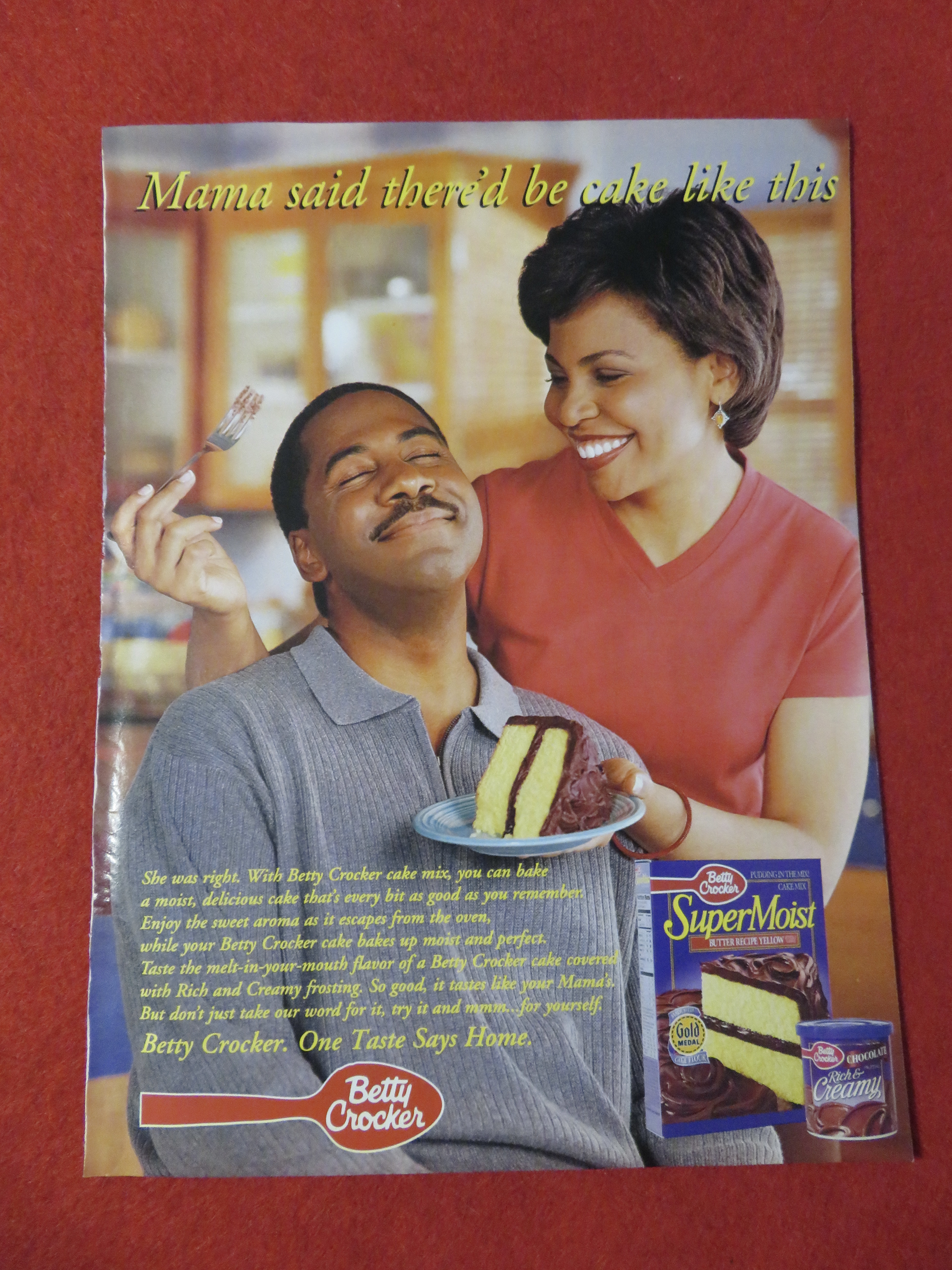 1998 Betty Crocker Super Moist Cake Mix w/ Man & Woman