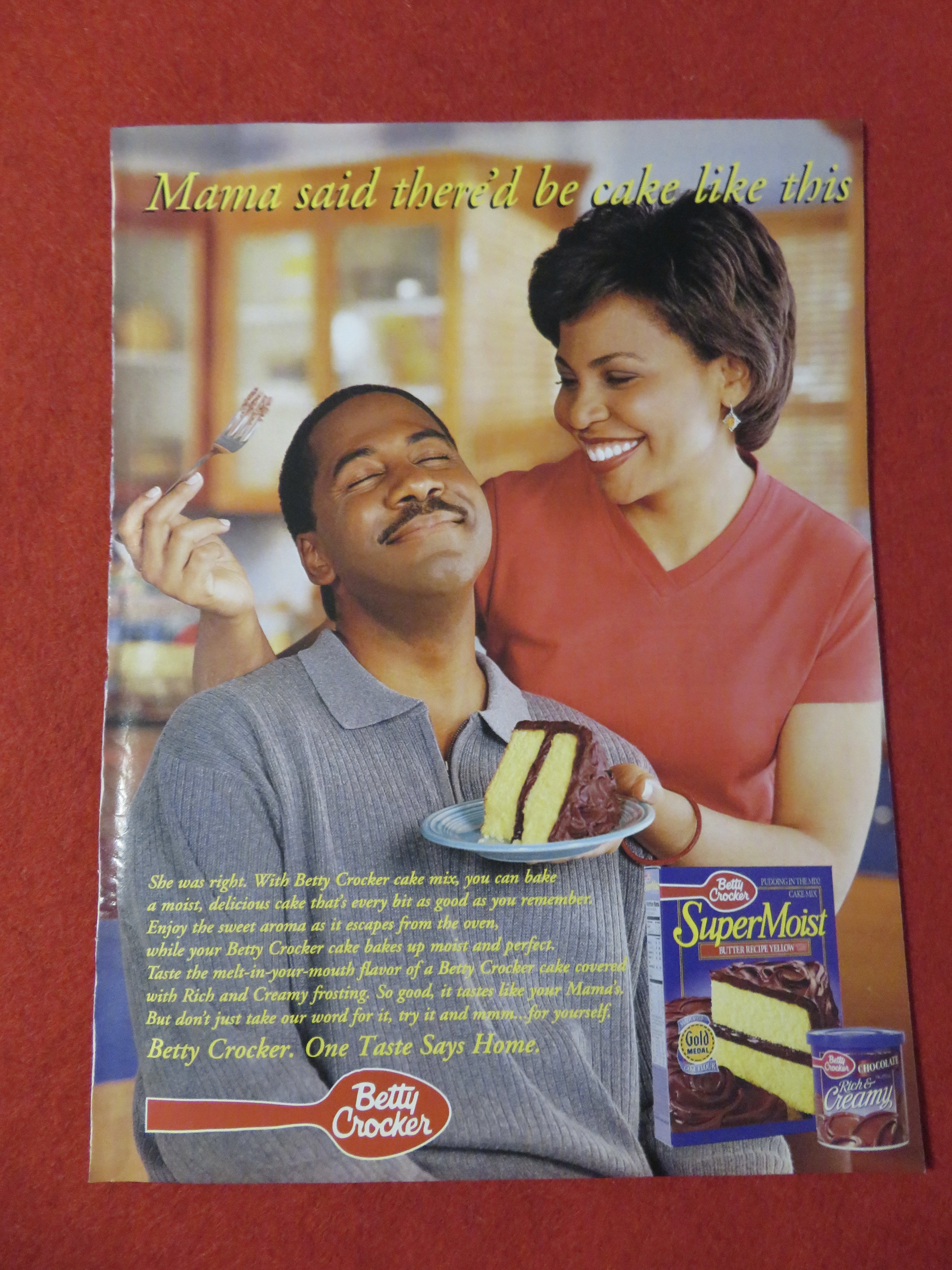 1998 Betty Crocker Super Moist Cake Mix w/ Man & Woman
