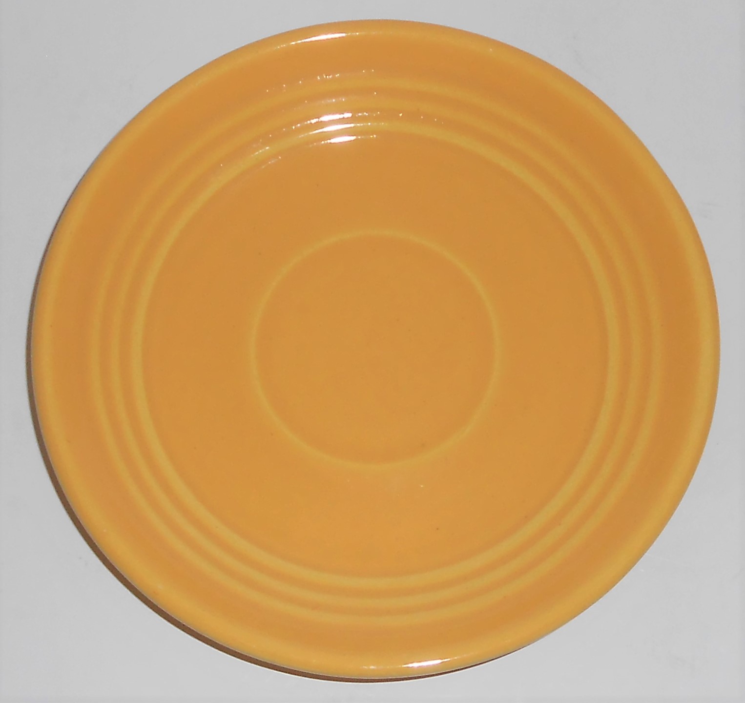 Bauer Pottery Ring Ware 3rd Period Yellow Saucer