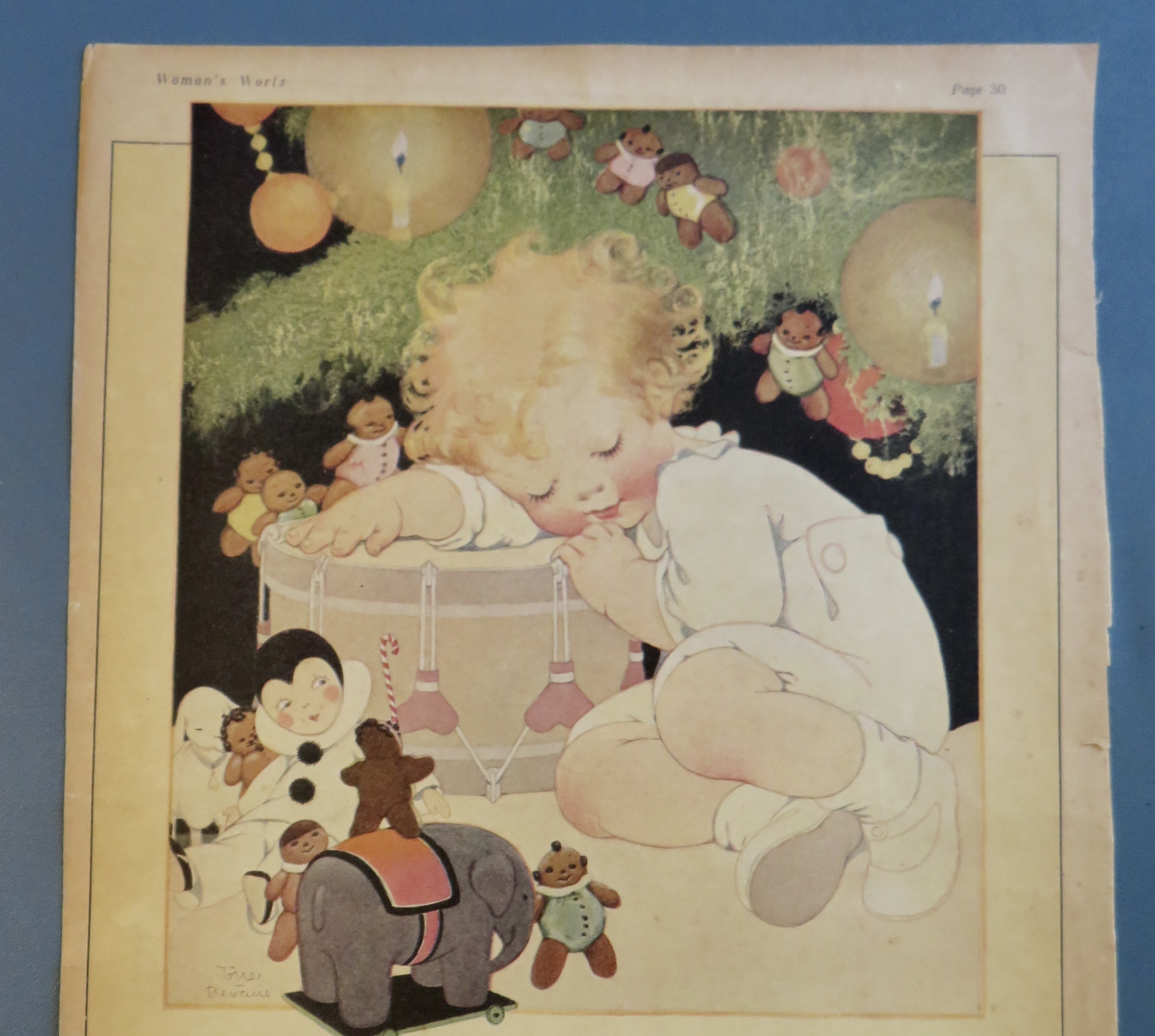 1920 Royal Baking Powder with Little Girl On Drum