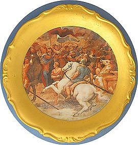 Porcelain Roman scenic plate Winterling Bavaria w/ gold